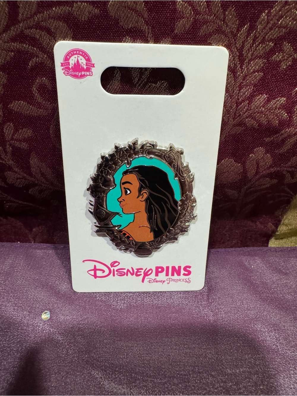 Disney Backer Card with Black Enamel Pin Back